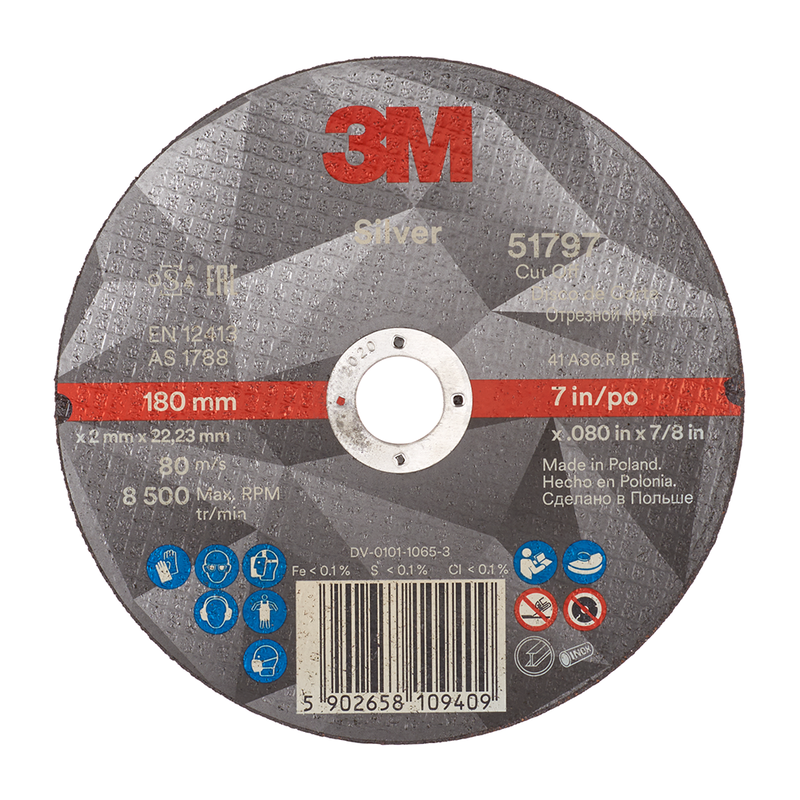3M Silver Trennscheibe, T41, 180 mm x 2,0 mm x 22 mm