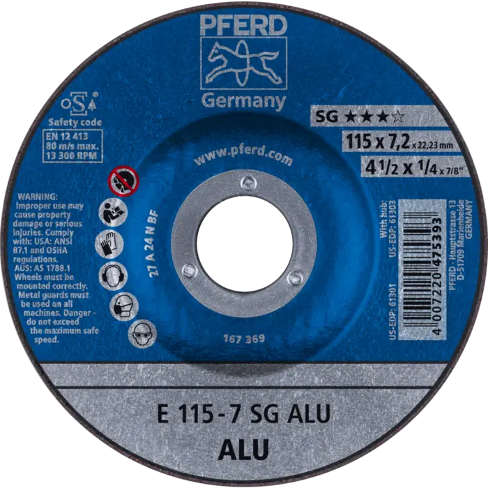 PFERD Schruppscheiben E 115-7 SG ALU