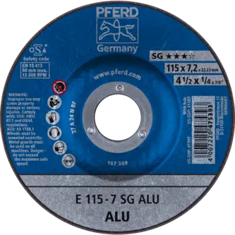 PFERD Schruppscheiben E 115-7 SG ALU