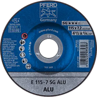 PFERD Schruppscheiben E 115-7 SG ALU