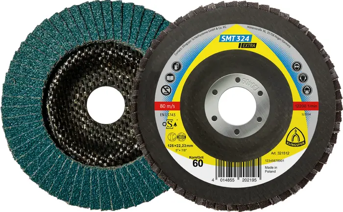 Klingspor - SMT 324 Schleifmopteller, 125 x 22,23 mm Korn 60 gewölbt