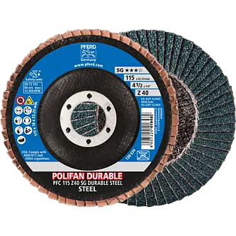 PFERD POLIFAN-Fächerscheiben PFC 115 Z40 SG DURABLE STEEL