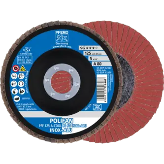 PFERD POLIFAN-Fächerscheiben PFF 125 A-COOL 80 SG INOX+ALU