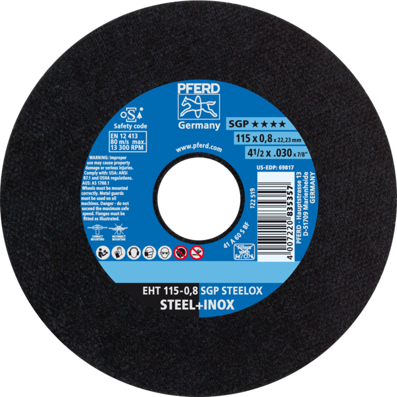 PFERD Trennscheiben EHT 115-0,8 SGP STEELOX