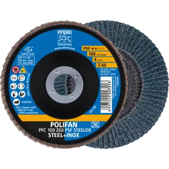 PFERD POLIFAN-Fächerscheiben PFC 100 Z 60 PSF STEELOX/16,0