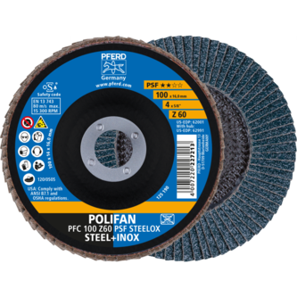 PFERD POLIFAN-Fächerscheiben PFC 100 Z 60 PSF STEELOX/16,0