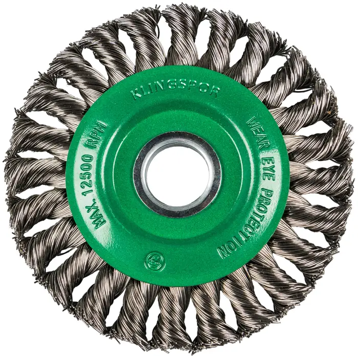 Klingspor - BR 600 Z Rundbürste gezopft einreihig Anzahl Reihen 1, 125 x 14 x 22,23 mm 0,5 Edelstahl