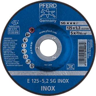 PFERD Schruppscheiben E 125-5,2 SG INOX
