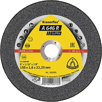 Klingspor - A 646 R Trennscheibe, 150 x 1,6 x 22,23 mm gerade