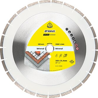 Klingspor - DT 900 US Diamanttrennscheibe, 300 x 2,8 x 25,4 mm 21 Segmente 40 x 2,8 x 10 mm, Engverzahnt