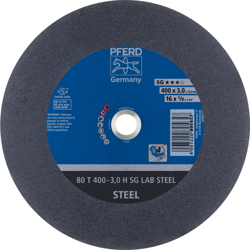 PFERD LABOR SG stat. Trennscheiben 80 T 400-3,0 H SG LAB STEEL/32,0