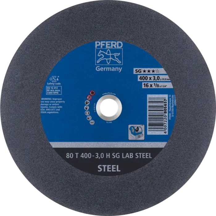 PFERD LABOR SG stat. Trennscheiben 80 T 400-3,0 H SG LAB STEEL/32,0