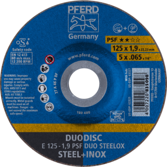 PFERD Trennscheiben E 125-1,9 PSF DUO STEELOX