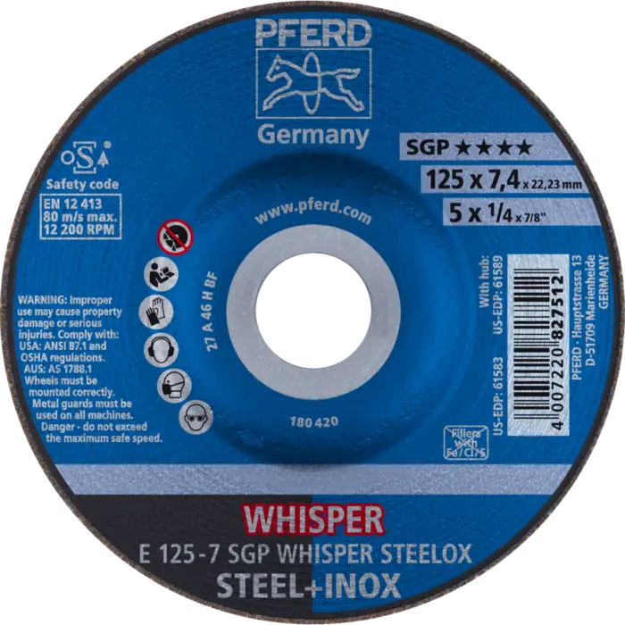 PFERD Schruppscheiben E 125-7 SGP WHISPER STEELOX