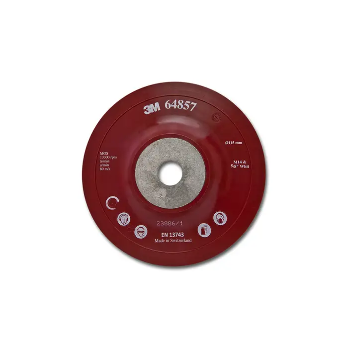 3M Hochleistungsstützteller flach, rot, 115 mm, M14, flexibel