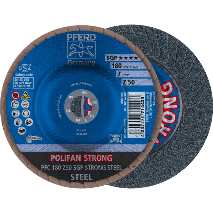 PFERD POLIFAN-Fächerscheiben PFC 180 Z 50 SGP STRONG STEEL