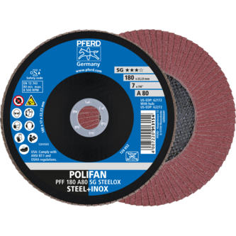 PFERD POLIFAN-Fächerscheiben PFF 180 A 80 SG STEELOX