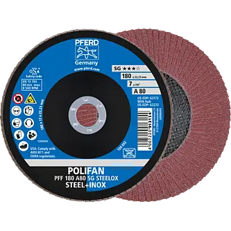 PFERD POLIFAN-Fächerscheiben PFF 180 A 80 SG STEELOX