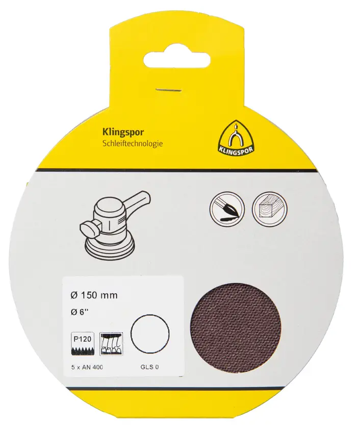 Klingspor - AN 400 Gitterscheibe, Korn 180 150 mm, SB-verpackt im Reiter