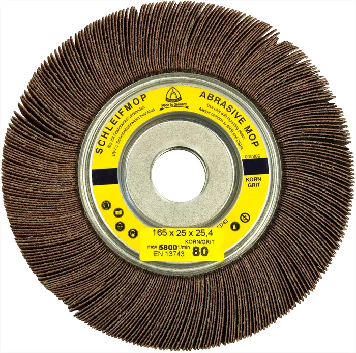 Klingspor - SM 611 W Schleifmopräder LS 309 X, 165 x 25 x 25,4 mm Korn 80