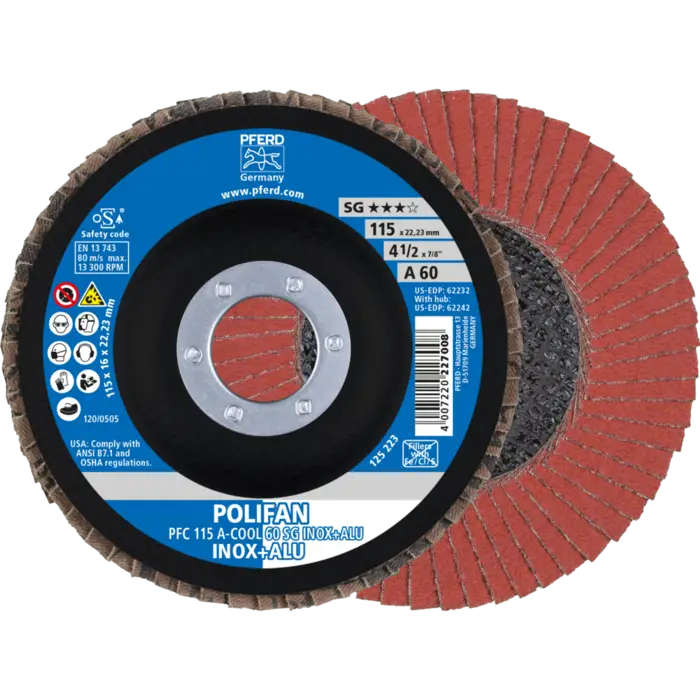 PFERD POLIFAN-Fächerscheiben PFC 115 A-COOL 60 SG INOX+ALU