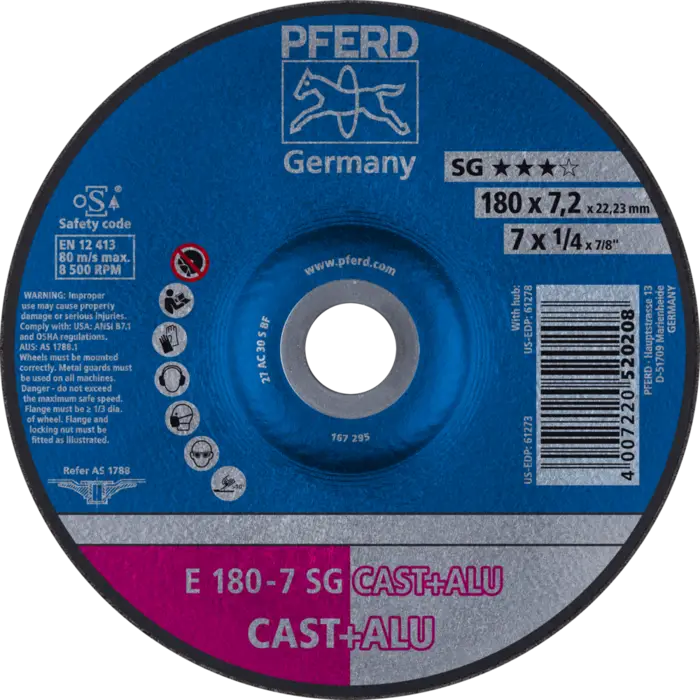 PFERD Schruppscheiben E 180-7 SG CAST+ALU