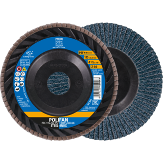 PFERD POLIFAN-Fächerscheiben PFC 115 Z 60 PSF TRIM STEELOX