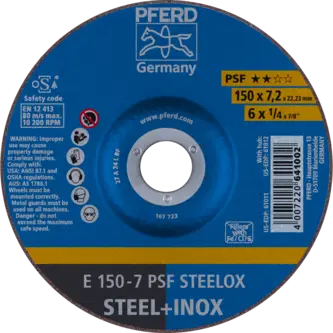 PFERD Schruppscheiben E 150-7 PSF STEELOX
