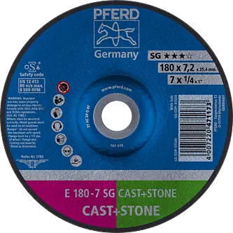 PFERD Schruppscheiben E 180-7 SG CAST+STONE