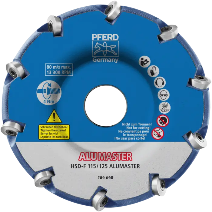 PFERD Fräswerkzeuge mit Wendeschneidplatten HSD-F 115/125 ALUMASTER
