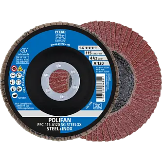 PFERD POLIFAN-Fächerscheiben PFC 115 A 120 PSF STEELOX