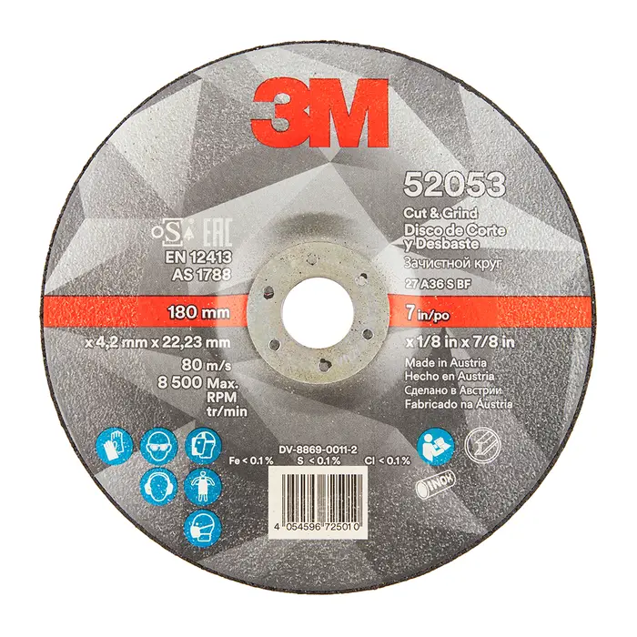 3M Cut and Grind Schruppscheibe, T27, 230 mm x 4,2 mm x 22 mm, 36+
