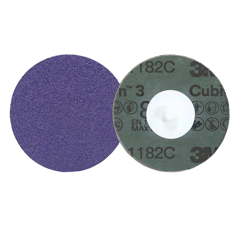 3M Cubitron 3 Roloc Fiberscheibe 1182C, 80+, TR, Purple, 76 mm, 50/Carton, 200 ea/Case