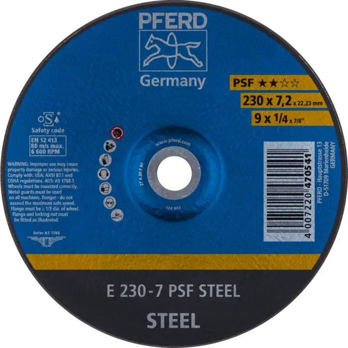 PFERD Schruppscheiben E 230-7 PSF STEEL