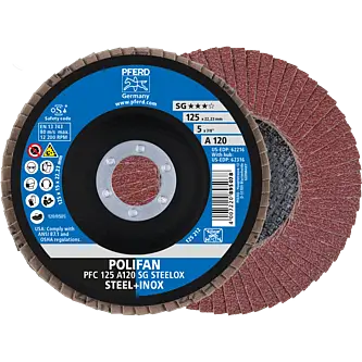 PFERD POLIFAN-Fächerscheiben PFC 125 A 120 SG STEELOX