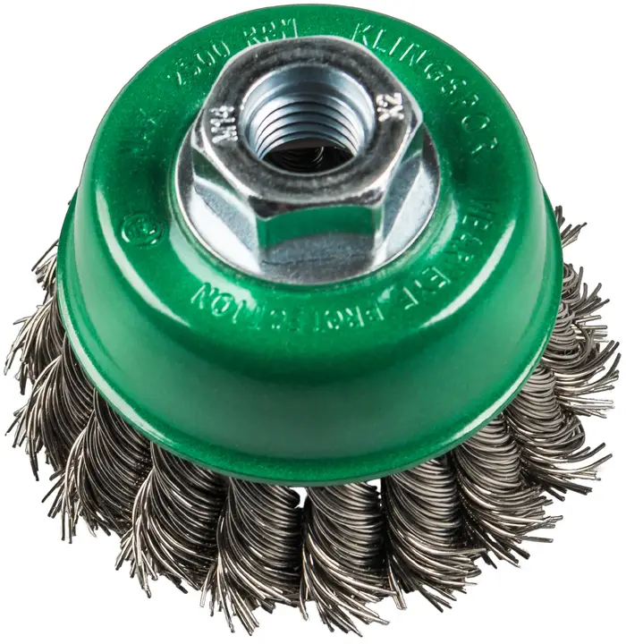 Klingspor - BT 600 Z Topfbürsten gezopft ohne Ring Anzahl Reihen 1, 65 mm Gewinde M 14 0,5 Edelstahl