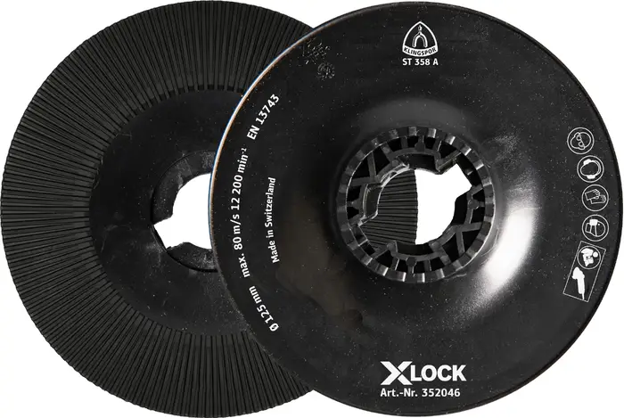 Klingspor - ST358A FI-Stützteller gerippt, 115 mm X-LOCK
