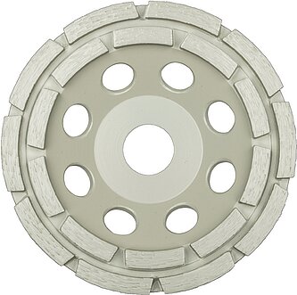 Klingspor - DS 600 A Diamantschleifteller, 100 x 8,2 x 22,23 mm 14 Segmente 8,2 x 5,5 mm, 2-Reihig Reduzierring 16