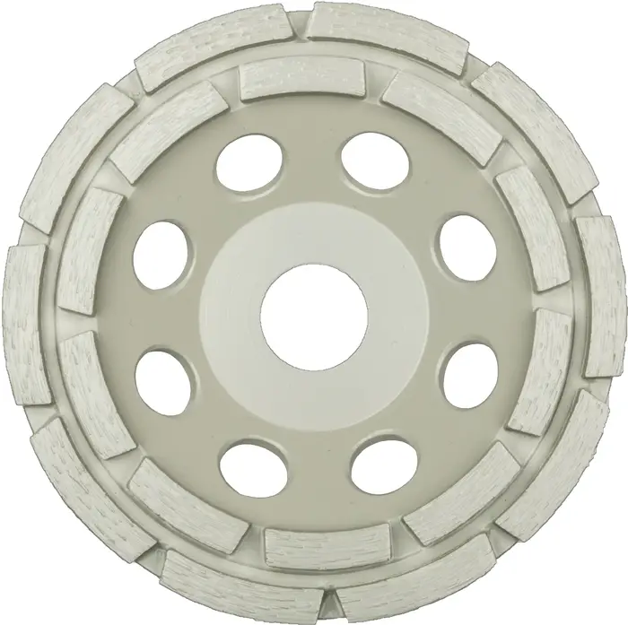 Klingspor - DS 300 B Diamantschleifteller, 100 x 7 x 22,23 mm 14 Segmente 7 x 5,5 mm, 2-Reihig Reduzierring 16