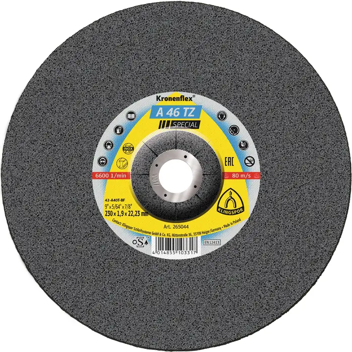 Klingspor - A 46 TZ Trennscheibe, 230 x 1,9 x 22,23 mm gekröpft