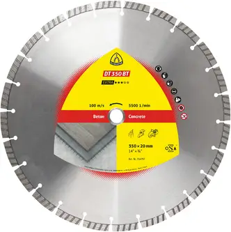 Klingspor - DT 350 BT Diamanttrennscheibe, 300 x 2,8 x 25,4 mm 21 Segmente 40 x 2,8 x 10 mm, Standard Turbo