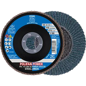 PFERD POLIFAN-Fächerscheiben PFC 115 Z 80 SG POWER STEELOX