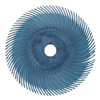 Scotch-Brite Radial Bristle Brush RB-ZB, blau, 76,2 mm x 9,5 mm, P400, Typ C