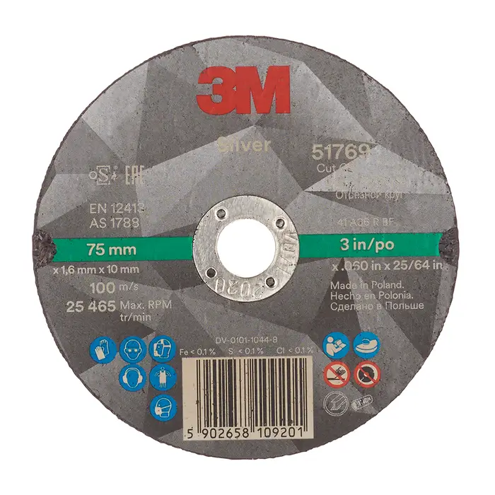 3M Silver Trennscheibe, T41, 75 mm x 1,6 mm x 6 mm