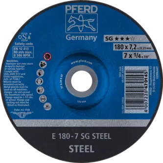 PFERD Schruppscheiben E 180-7 SG STEEL