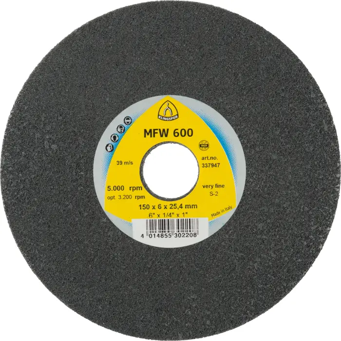 Klingspor - MFW 600 UNITIZED WHEEL Kompaktscheibe, 150 x 6 x 25,4 mm Very Fine Siliziumkarbid