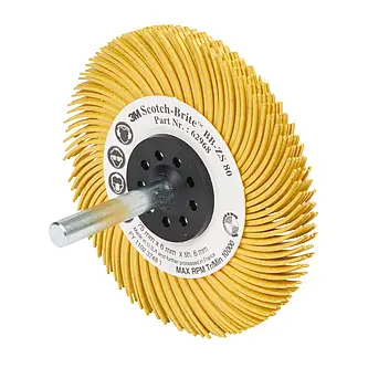 Scotch-Brite Bristle Disc BB-ZS mit Schaft, gelb, 76,2 mm, P80, Typ C