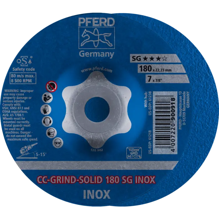 PFERD CC-GRIND (inkl. SOLID, FLEX, STRONG) CC-GRIND SOLID 180 SG INOX