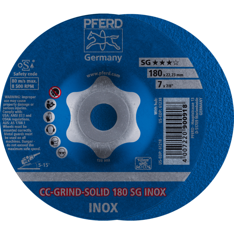 PFERD CC-GRIND (inkl. SOLID, FLEX, STRONG) CC-GRIND SOLID 180 SG INOX