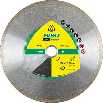 Klingspor - DT 300 F Diamanttrennscheibe, 100 x 1,6 x 22,23 mm 1,6 x 7 mm, geschlossener Rand Reduzierring 16
